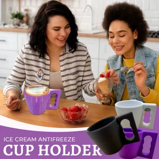 new product Ice cream cup holders Cup holder to prevent freezing of hands and place spoon