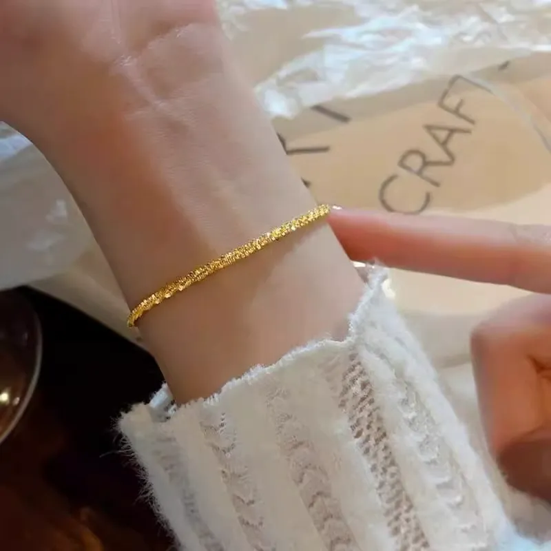 Sparkling Gold-Plated Bracelet Simple Bracelet