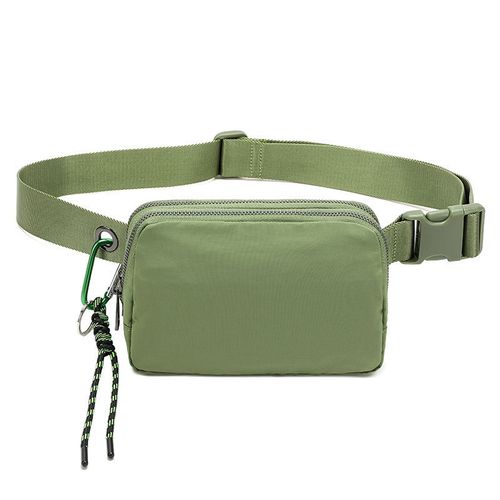 Double-layer nylon waterproof bag leisure sports waist bag fitness chest bag running storage bag