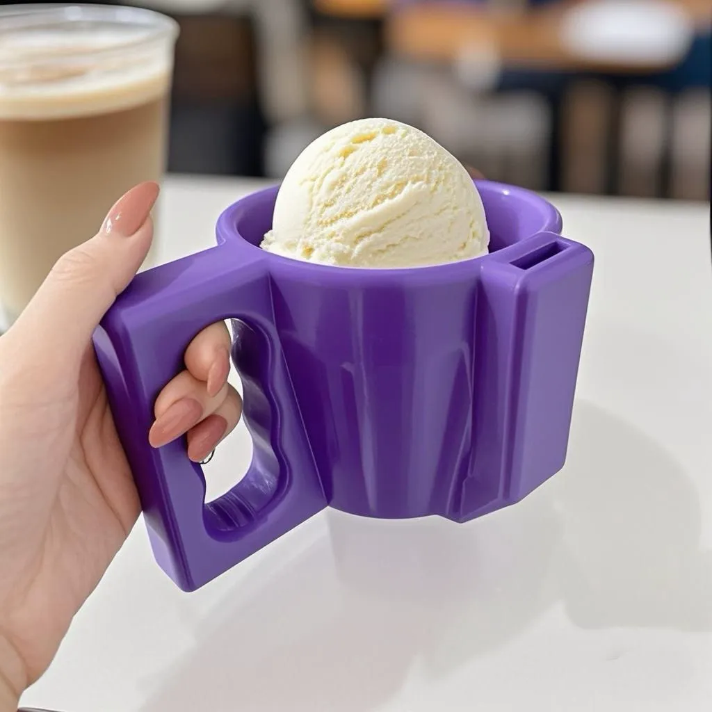 new product Ice cream cup holders Cup holder to prevent freezing of hands and place spoon