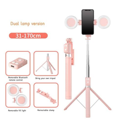 1.7m Remote Control 3 In1Selfie Stick Top Filling Lighting Extendable Flexible Function Smart 360 Rotation Flexible Selfie Stick