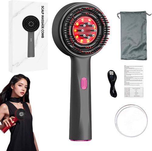 Red Light Hair Care Comb Scalp Massager Rotating Generator Kneading Massage Device Medicating Scalp Generator