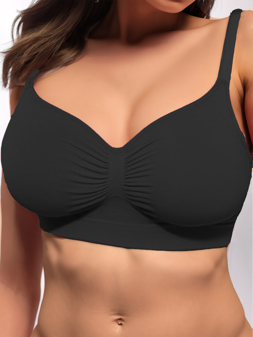 Best-selling plus-size sports bra, thin and wireless push-up bra.