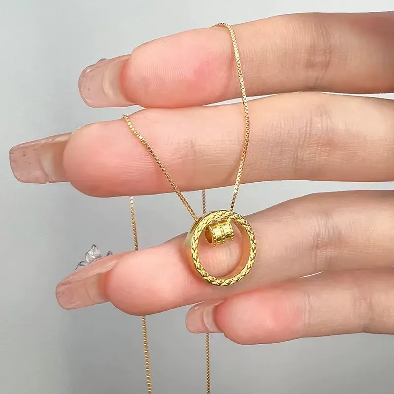 New small waist car circle necklace, simple temperament clavicle chain