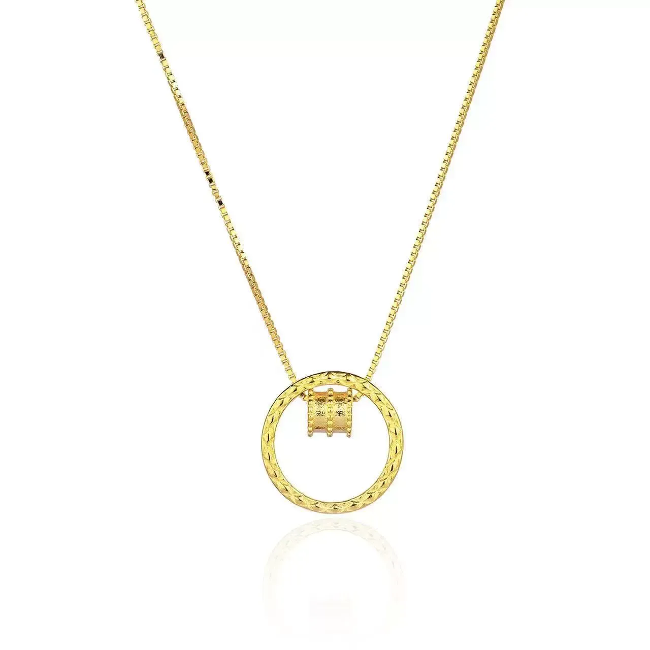 New small waist car circle necklace, simple temperament clavicle chain