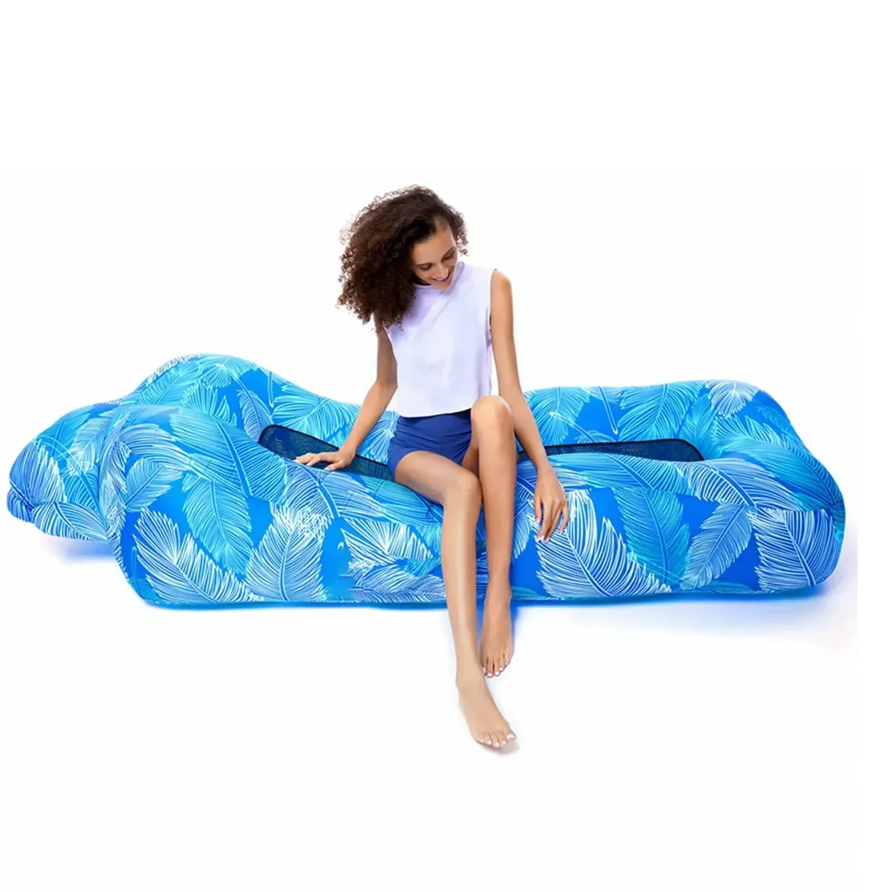 New design waterproof portable inflatable lounge chair for indoor and outdoor use outdoor camping sleeping bag