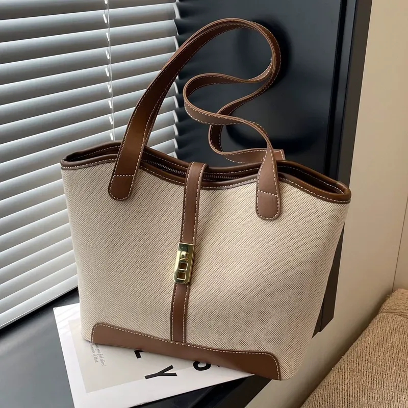 Tote bag women 2025 new shoulder handbag large capacity bucket bag