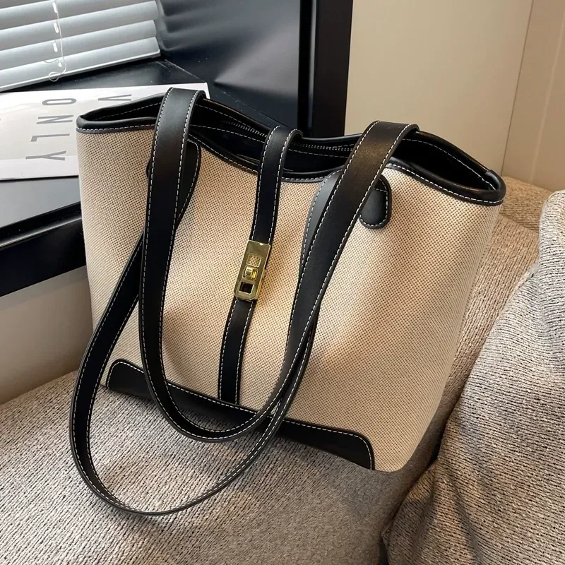 Tote bag women 2025 new shoulder handbag large capacity bucket bag