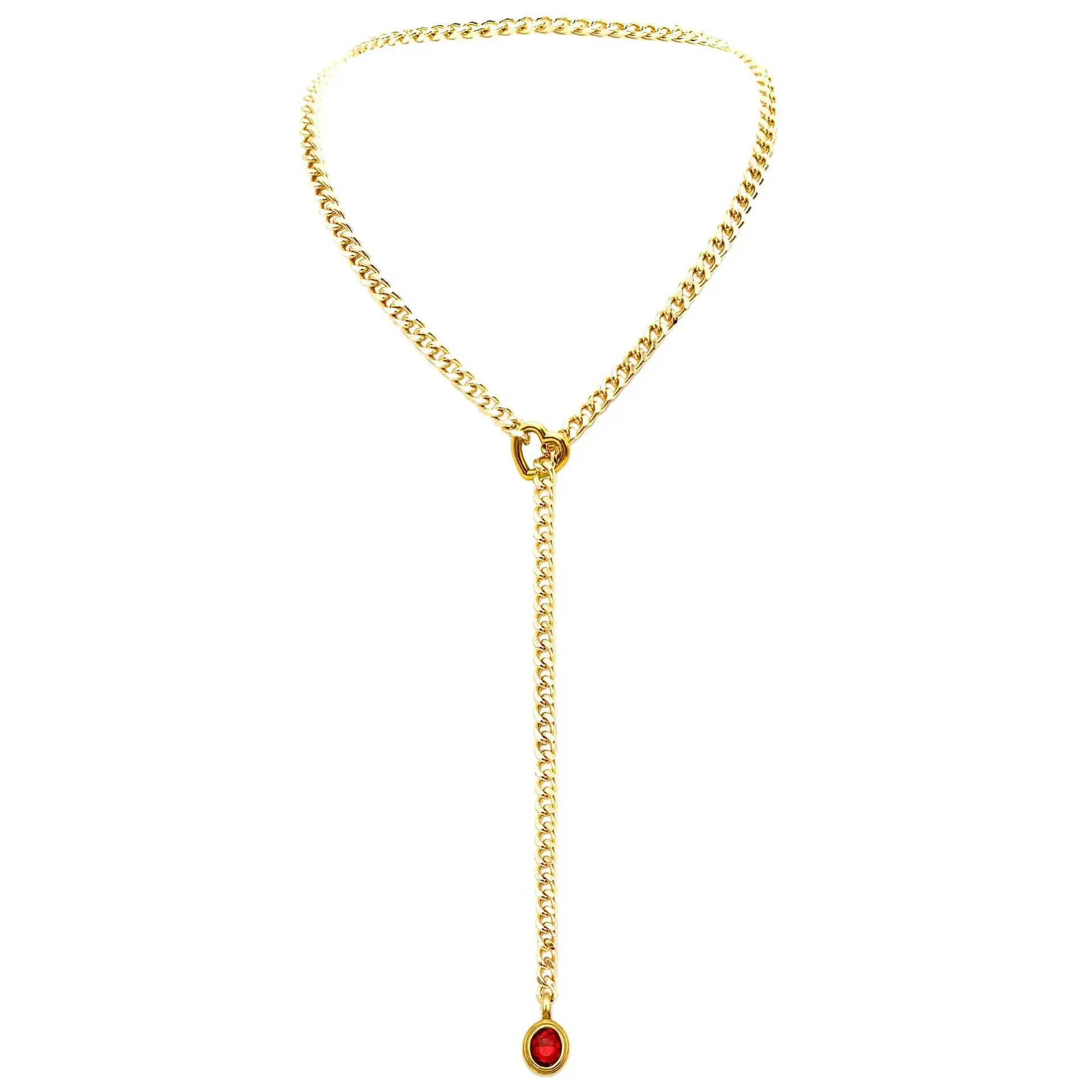 Best-selling heart-shaped Cuban chain, adjustable clavicle chain jewelry