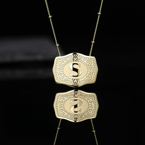 Amazon's best-selling S embossed copper pendant necklace 2 replacement necklaces