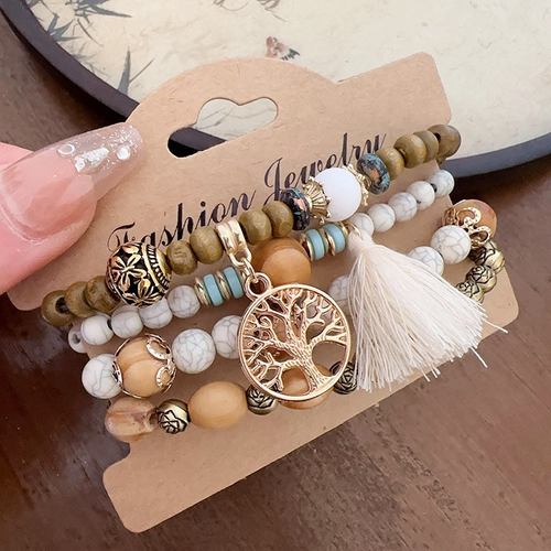 Hot selling new Bohemian bracelet creative tassel multi-layer beaded bracelet fashion jewelry