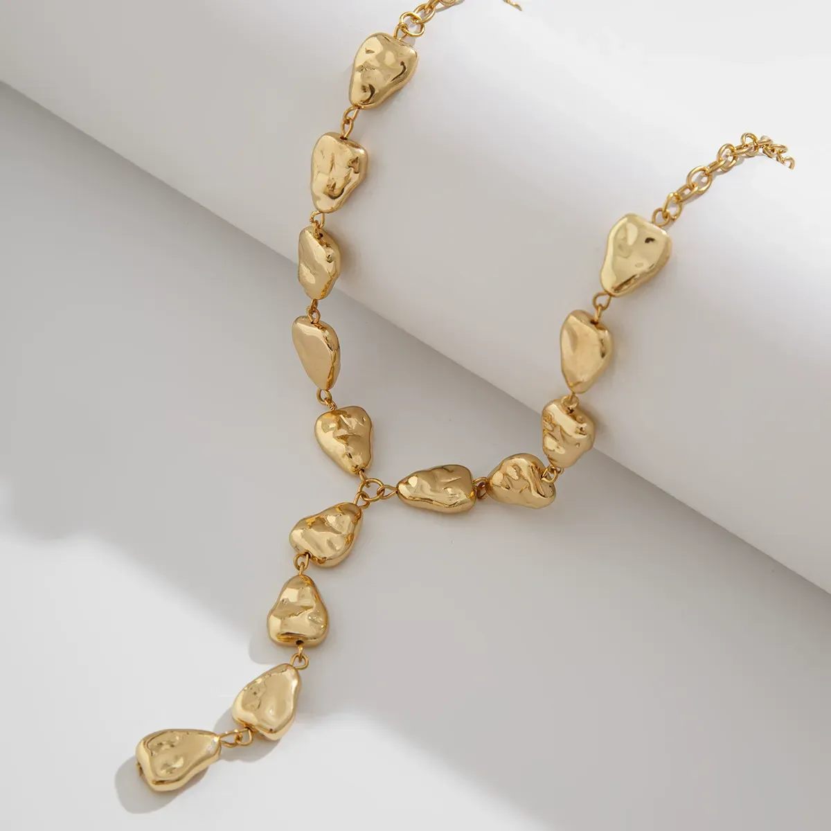 High-end jewelry Baroque irregular Y-shaped pendant clavicle chain niche necklace accessories for women