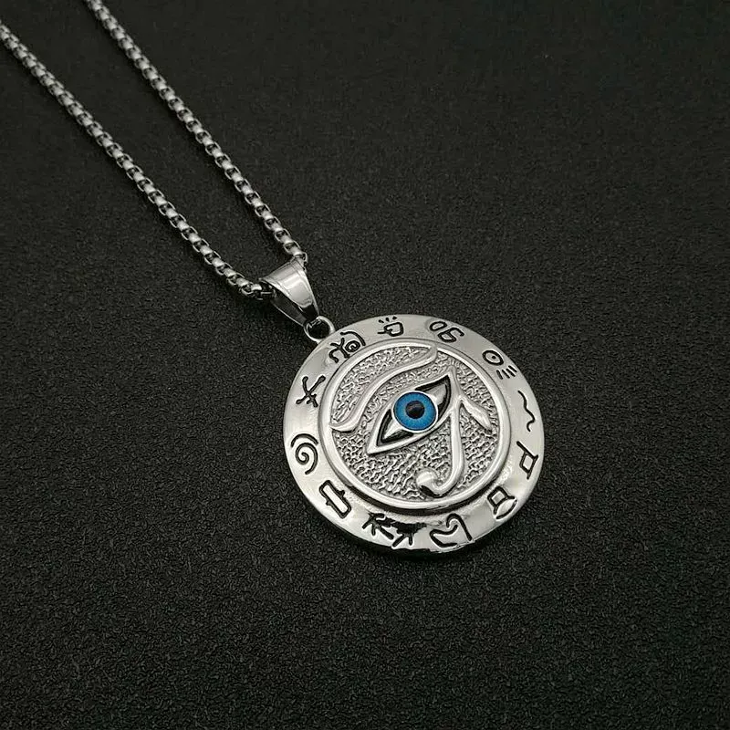 The Eye of Horus Stainless Steel Pendant The Eye of Horus Eagle Head Eye Necklace