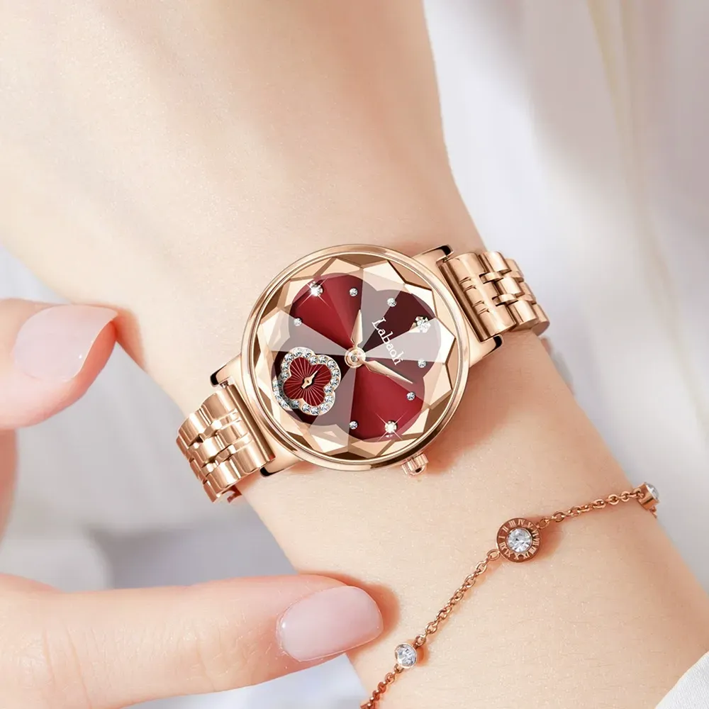 Women Qaurzt WristWatch Water Resistant Steel Mesh Band Lady Watch Fashion Dress Girls Beatiful Watch