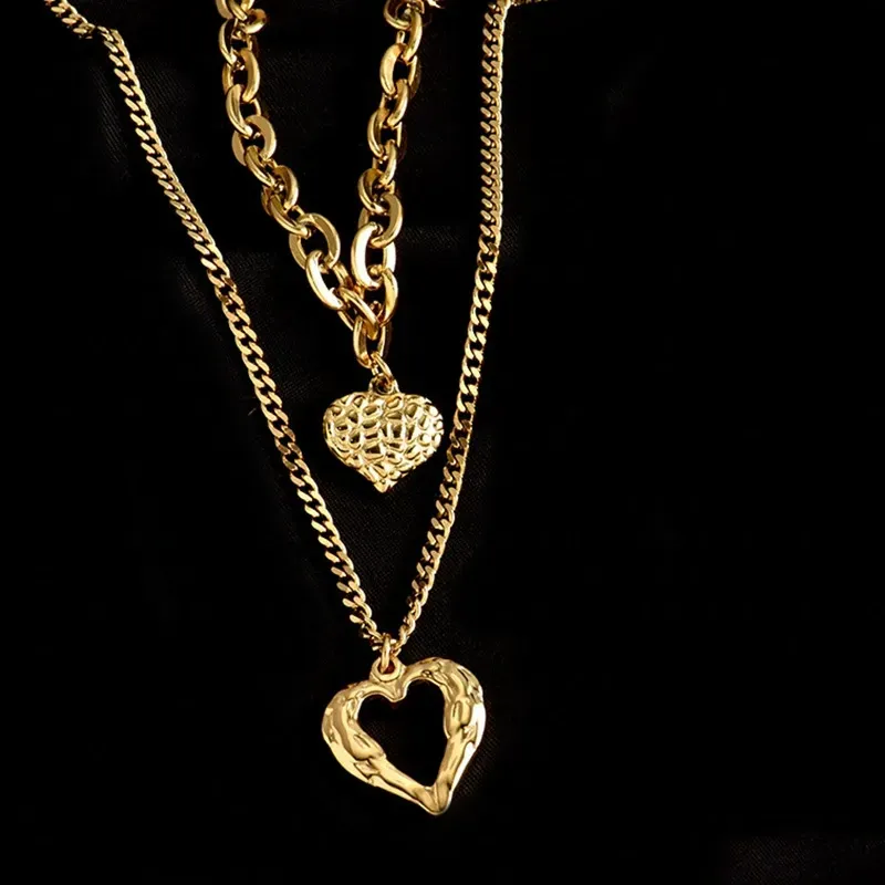 2025 New Stainless Steel Angel Wings Heart Necklace