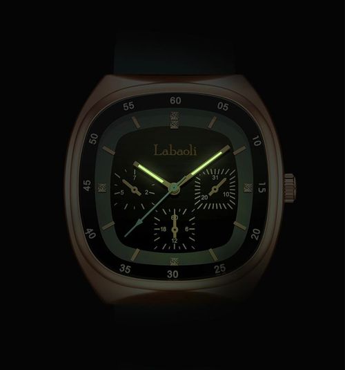 New Labaoli women's watch with silicone strap, large and waterproof watch