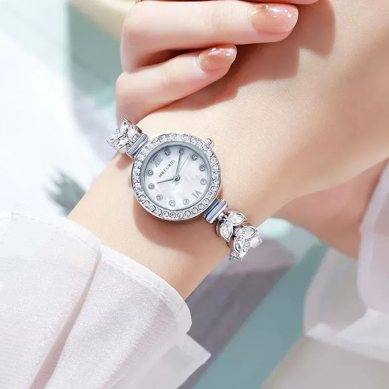 Popular diamond shell mermaid watch women's quartz watch
