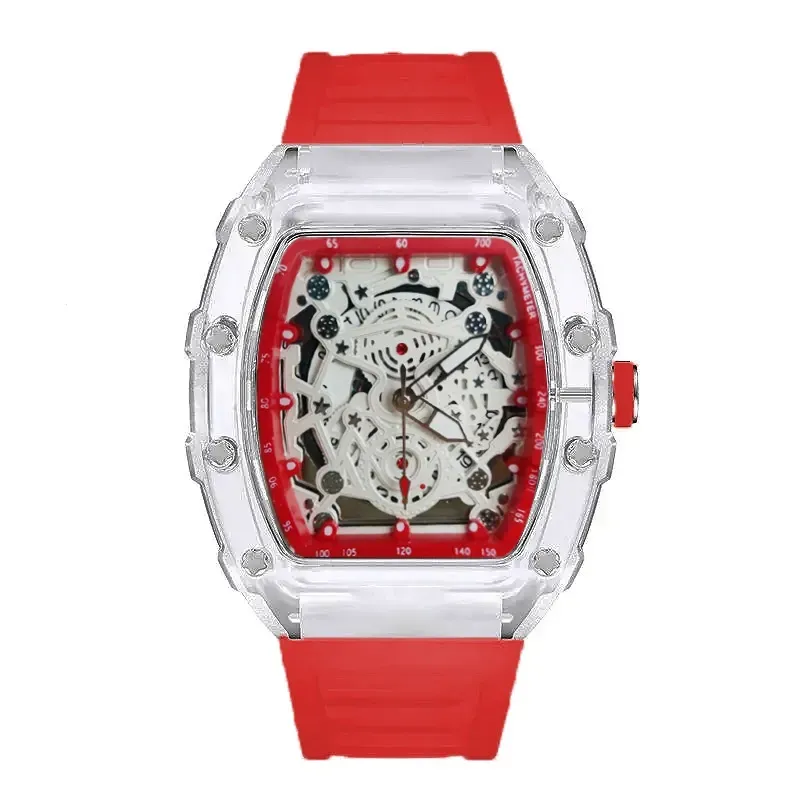 Dynamic Street Fashion Personality Street Sports Leisure Unisex Hollowed Out Watches Luminous Quartz Wristwatch for Man