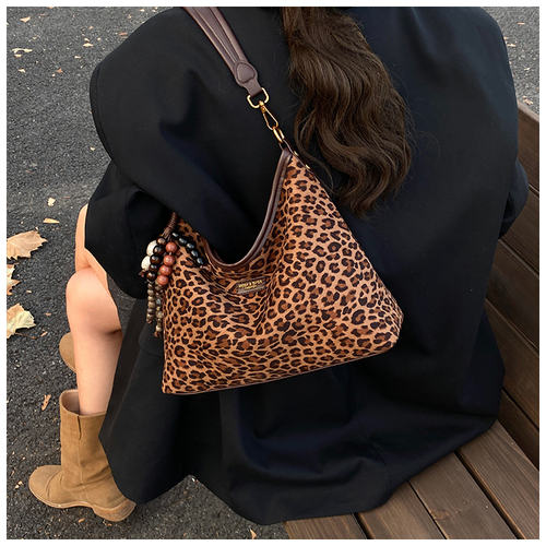 Leopard print shoulder bag women, new fashion tote crossbody bag