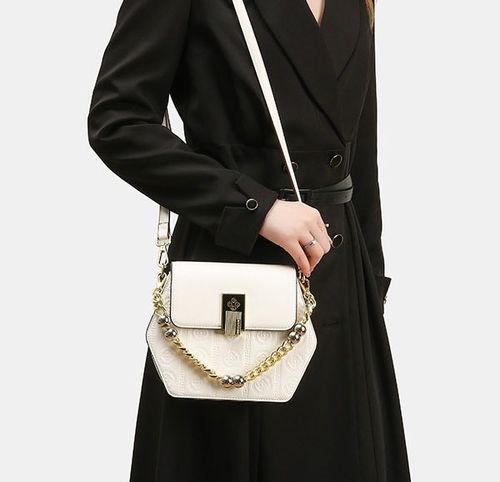 Crossbody women's bag embossed high-end crossbody bag shoulder bag fashionable temperament chain women's bag