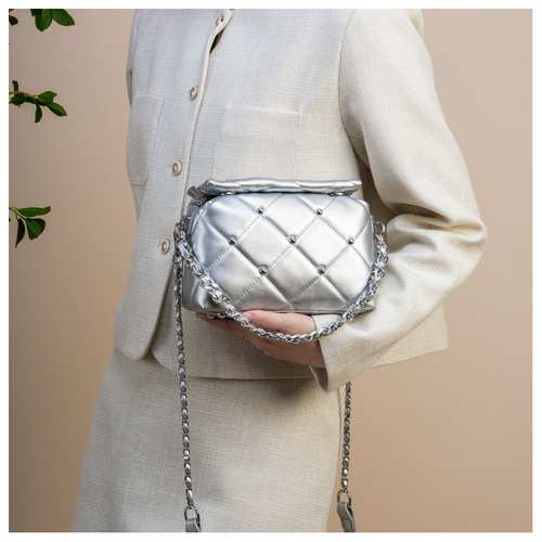 Textured small bag women's bag, shoulder crossbody bag chain bag