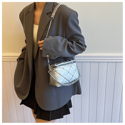 Textured small bag women's bag, shoulder crossbody bag chain bag