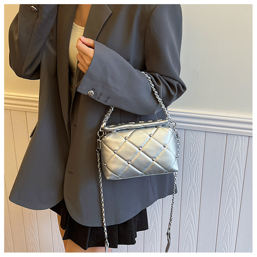 Textured small bag women's bag, shoulder crossbody bag chain bag