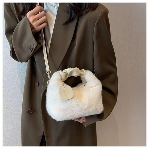 Furry small bag women's 2025 popular new autumn and winter plush crossbody handbag