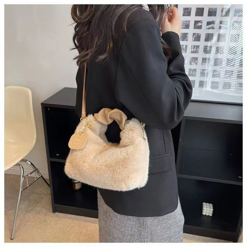 Furry small bag women's 2025 popular new autumn and winter plush crossbody handbag