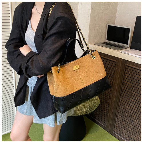 New fashion khaki large capacity commuter tote bag women's bag