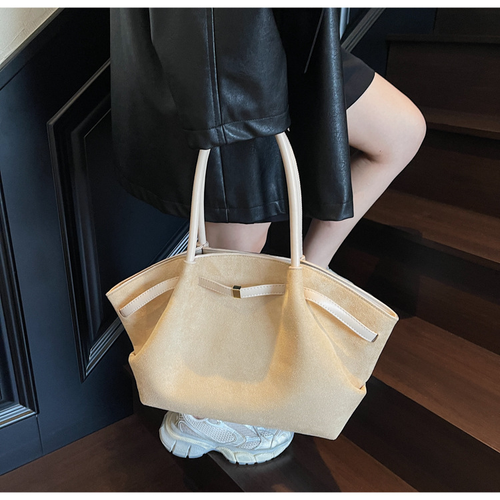 Suede bag women's 2025 new autumn and winter shoulder bag fashionable large capacity handbag