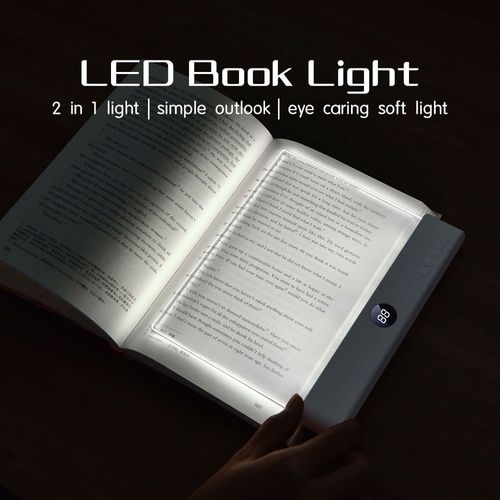 Eye-Care Battery-Powered Rechargeable LED Book Lights for Night Reading Panel Book Reading Lamp