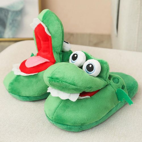 Explosive Style Funny crocodile slippers Open Mouth to Walk Small crocodile Toy slippers Home Indoor Non-slip Cotton slippers