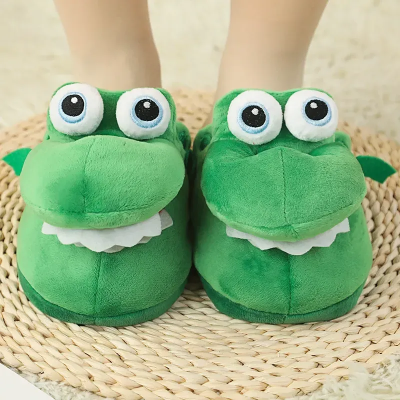 Explosive Style Funny crocodile slippers Open Mouth to Walk Small crocodile Toy slippers Home Indoor Non-slip Cotton slippers