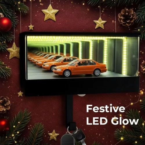 Creative Car Garage Key Holder Multifunctional Funny Wall Mount Key Storage Rack Mirror Easy Installation Car Key Hanger