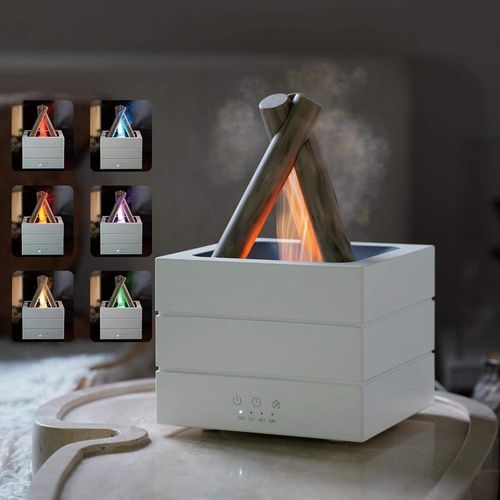 Bonfire Aroma Diffuser 7-Color Night Light Flame Atmosphere Ultrasonic Cold Mist Humidifier with Remote