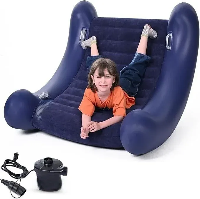 Modern PVC Inflatable Rocking Chair for Children Sensory Seesaw Recliner for Living Room Rocking Sofa Design