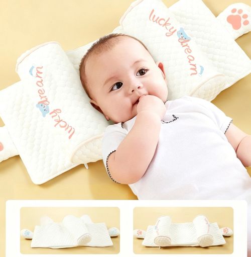 Millet shaping pillow for babies 0-6 months and over 1 year old, pure cotton pillow to correct head shape and prevent flat head.