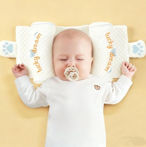Millet shaping pillow for babies 0-6 months and over 1 year old, pure cotton pillow to correct head shape and prevent flat head.