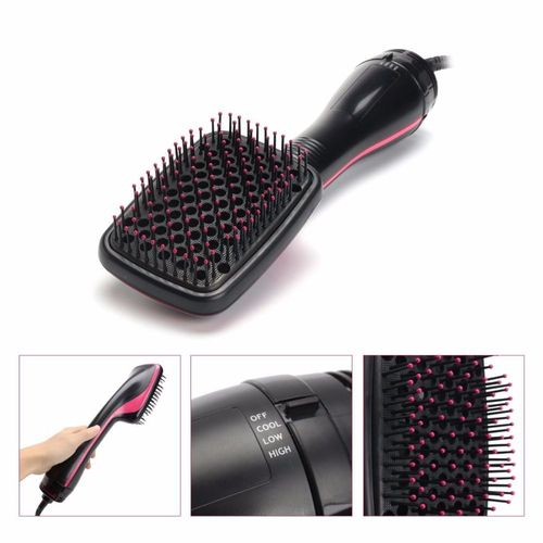 Hot Air Electric Comb Detachable and Interchangeable Hair Styler Set 2 in 1 Hair Dryer Brush Iron Rotating Hair Curler Automatic