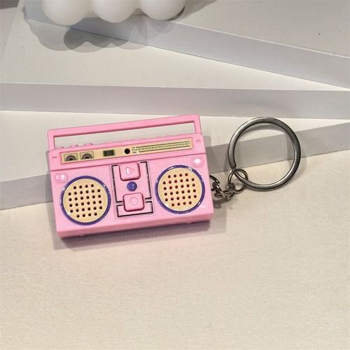 Hot Selling Retro Cassette Tape Couple Gift Keychain Mini Voice Recorder Keychain Pendant Keychain