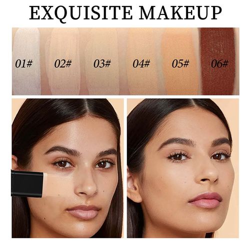 Foundation Stick Face Makeup Waterproof Nature Full Coverage Concealer Foundation with Brush