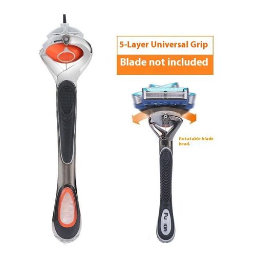 Best-selling, high-quality five-blade progressive stainless steel men's razor, with sharp and durable blades. Includes 1 razor handle and 8 blades.