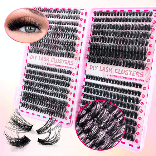 Hot Selling Eyelash Book Large Set 30P 40P 60P 80P Mixed 640pcs Volume DIY Cluster Segment False Mink Eyelashes
