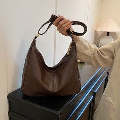 New Merard Retro Crossbody Bag, Soft Leather, Large Capacity, Versatile Shoulder Tote Bag