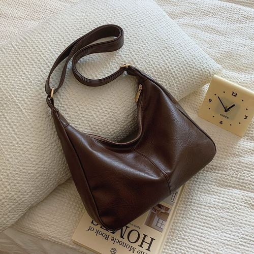 New Merard Retro Crossbody Bag, Soft Leather, Large Capacity, Versatile Shoulder Tote Bag