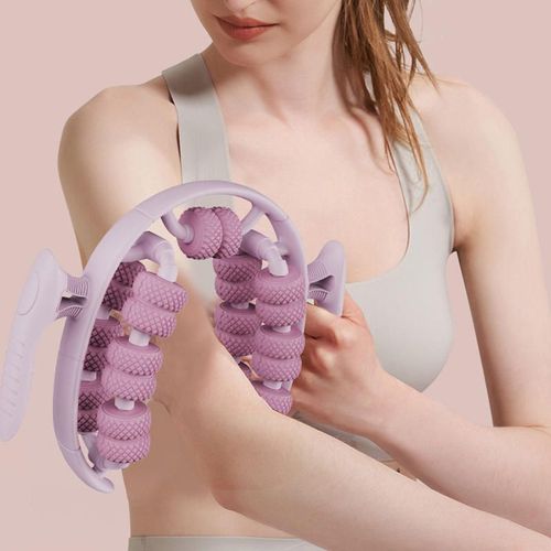 Beautiful Ring-Shaped Leg Clamp Yoga Wheel Leg Massager for Slimming Body with Wheel Device  Calf Muscle Relaxation