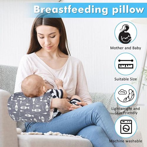 Baby Feeding Arm Pillow,Soft Cotton Bottle Nursing Arm Pillows for Newborn,Portable and Washable