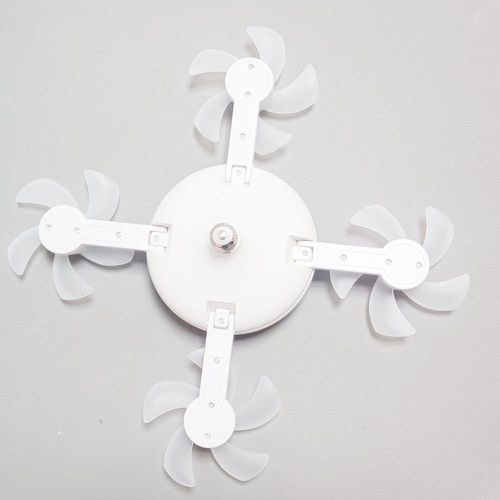 18-Inch High-End Ceiling Fan with Mute Light Simple Short ABS Blades Remote Control and DC Power Source