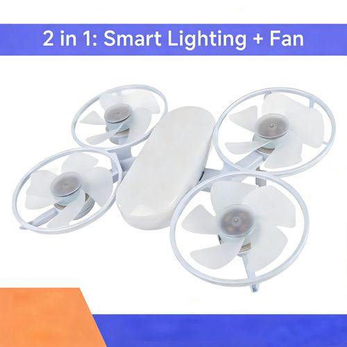 New foldable tri-color dimming ceiling fan light for bedroom LED ceiling light
